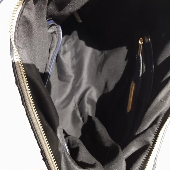 Mia K Collection Women's Croc Embossed  -Gray Navy Handbag - Picture 4 of 6